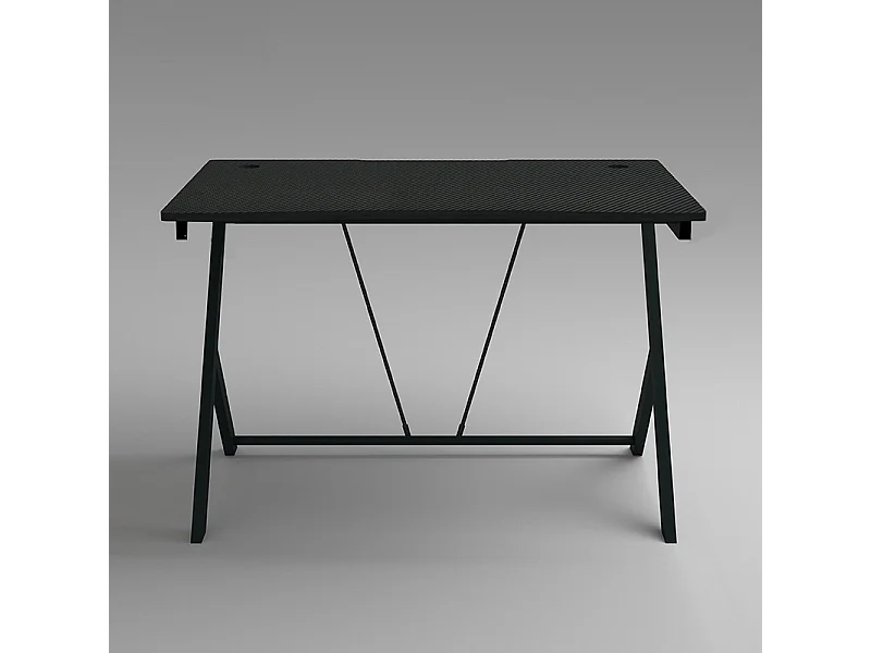 ESCRITORIO MESA DE JUEGOS PARA ORDENADOR LOFT MODERNO NEGRO CARBONO 100 CM