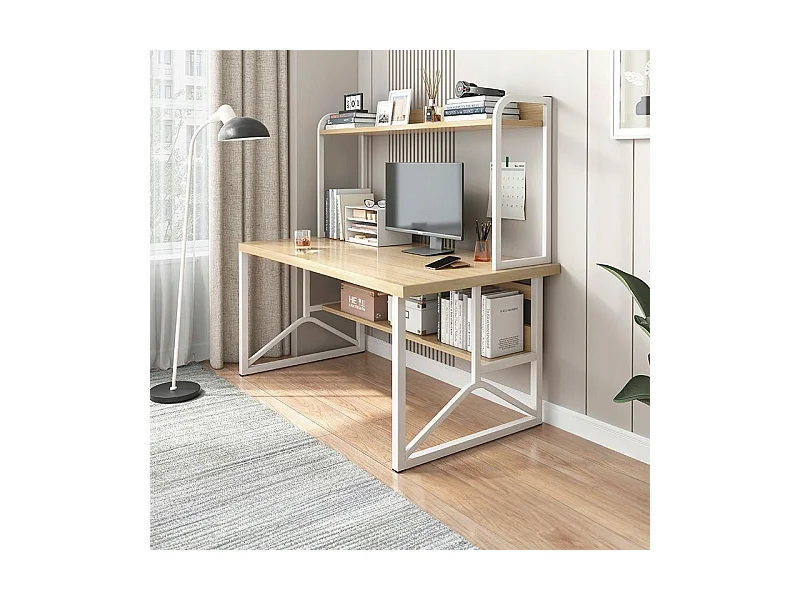 Biurko komputerowe jasny dąb pod laptop stolik gamingowe nowoczesne 120 cm