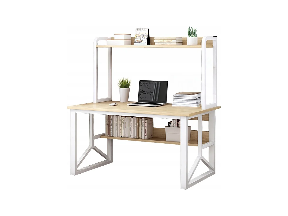 Biurko komputerowe jasny dąb pod laptop stolik gamingowe nowoczesne 120 cm