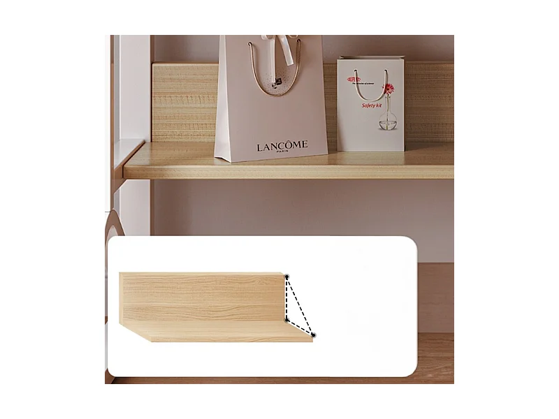 Biurko komputerowe jasny dąb pod laptop stolik gamingowe nowoczesne 120 cm