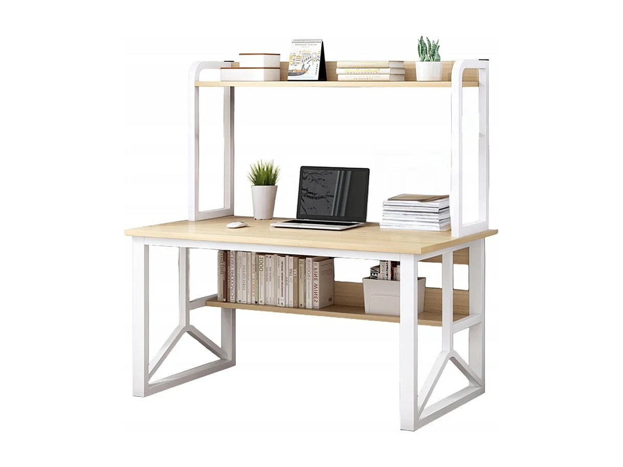 Biurko komputerowe jasny dąb pod laptop stolik gamingowe nowoczesne 120 cm