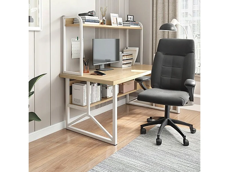 Biurko komputerowe jasny dąb pod laptop stolik gamingowe nowoczesne 120 cm