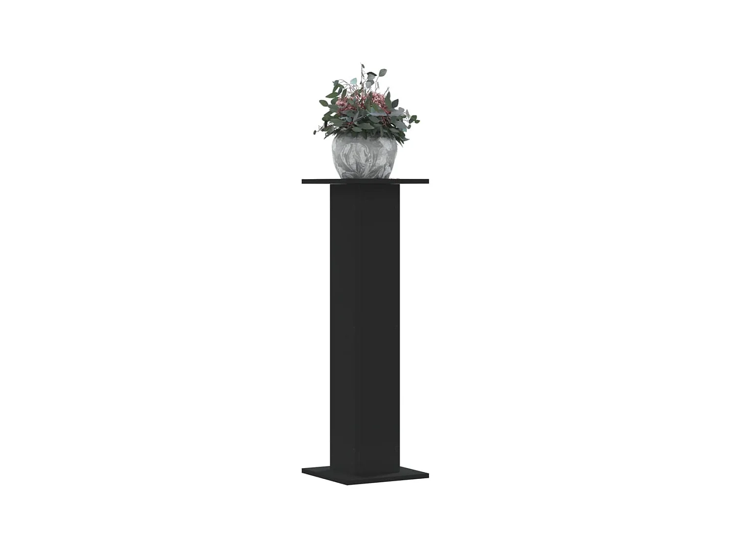 Supports pour plantes 2 pcs noir 30x30x95 cm bois d'ingénierie