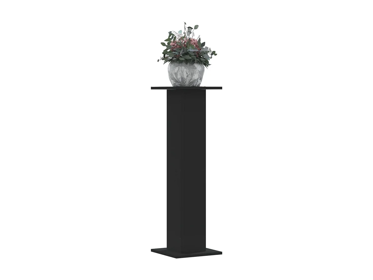 Soportes para plantas 2 piezas negro 30x30x95 cm madera de ingeniería