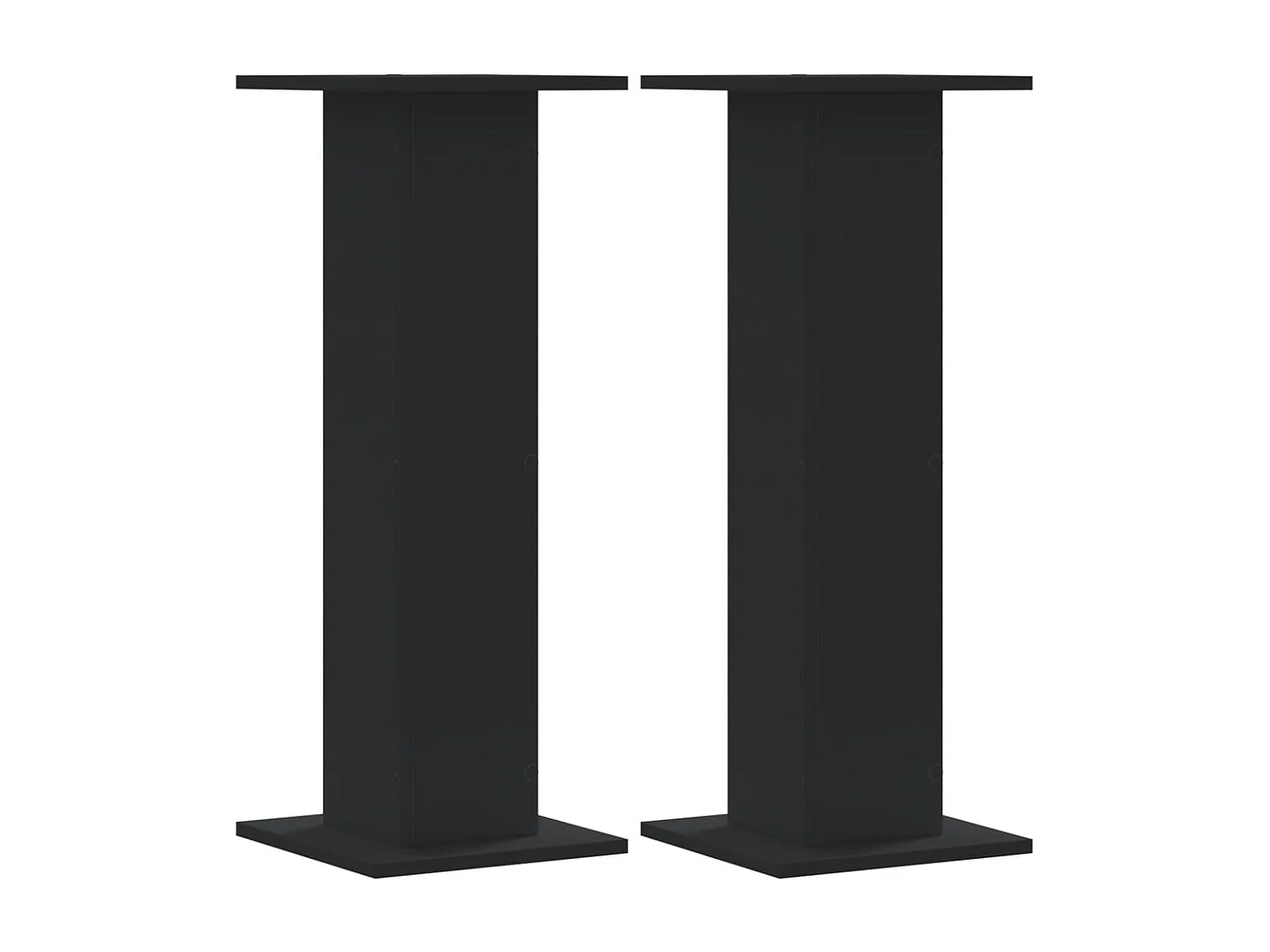 Plantenstandaards 2 stuks zwart 30x30x80 cm bewerkt hout