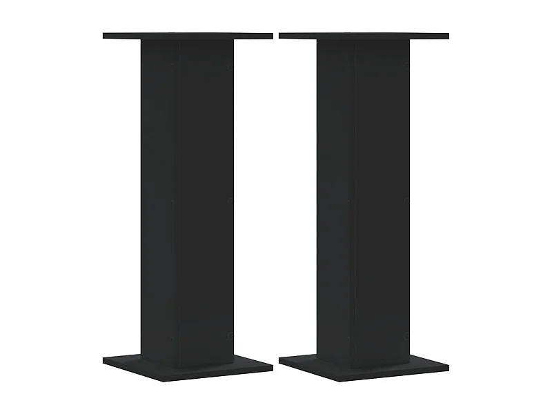 Supports pour plantes 2 pcs noir 30x30x80 cm bois d'ingénierie
