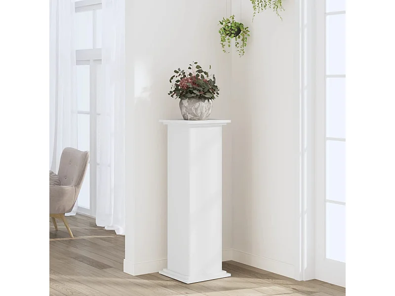 Soporte para plantas blanco 33x33x100 cm madera de ingeniería