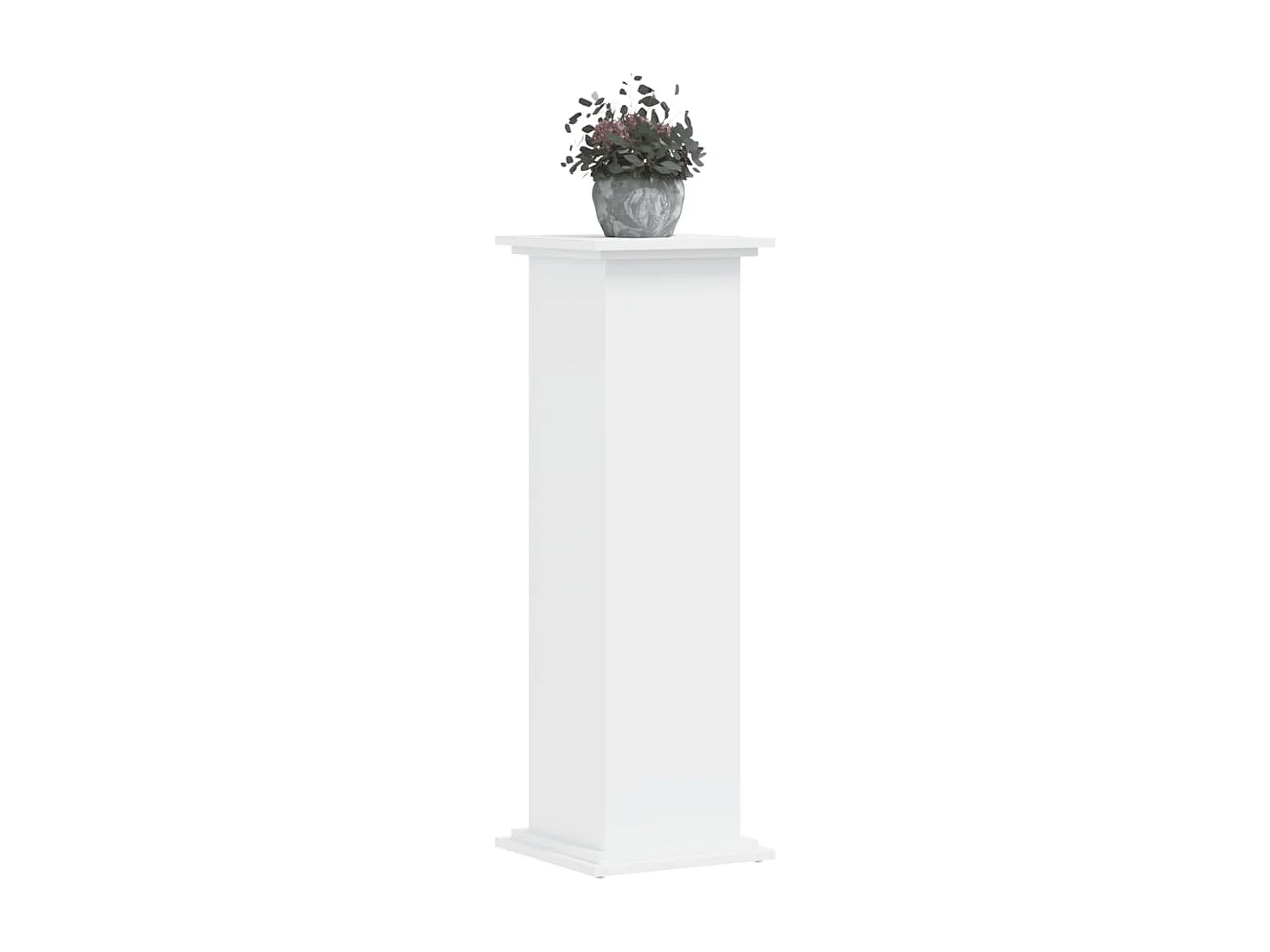 Support pour plantes blanc 33x33x100 cm bois d'ingénierie