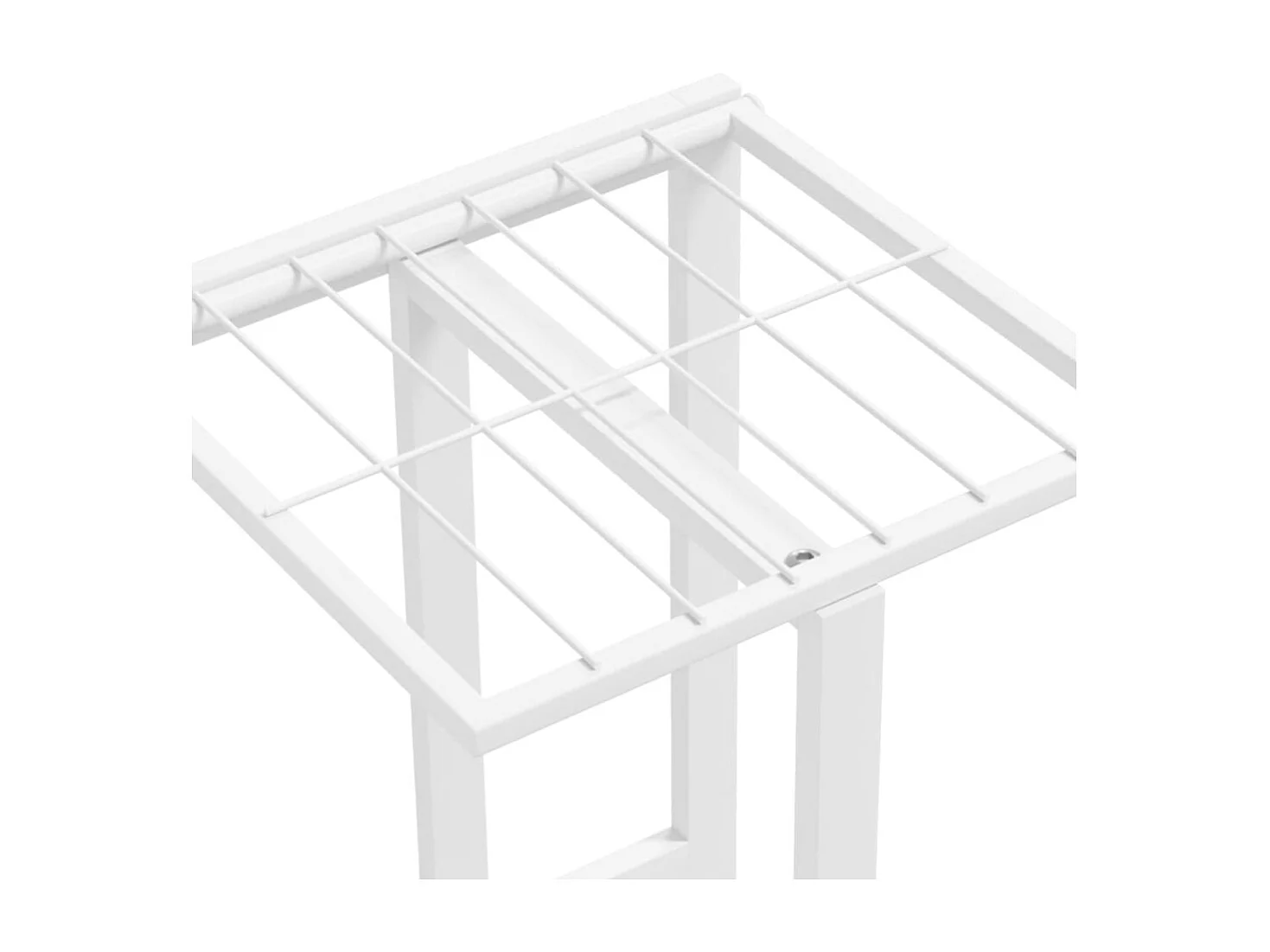 Soporte para plantas de 4 niveles 43x22x76 cm Metal blanco