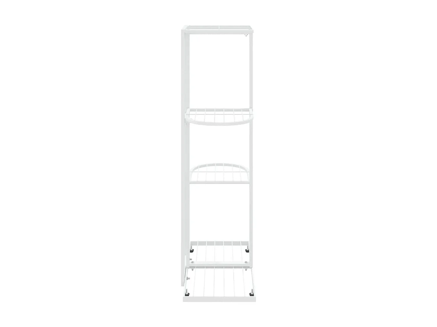 Soporte para plantas de 4 niveles 43x22x76 cm Metal blanco