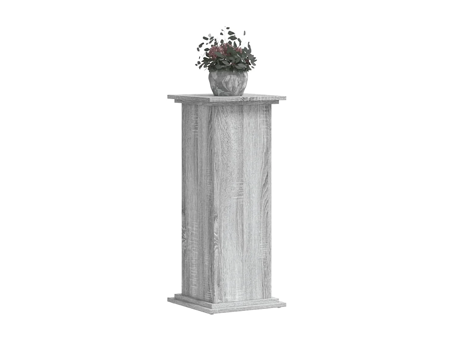 Support pour plantes sonoma gris 33x33x80 cm bois d'ingénierie