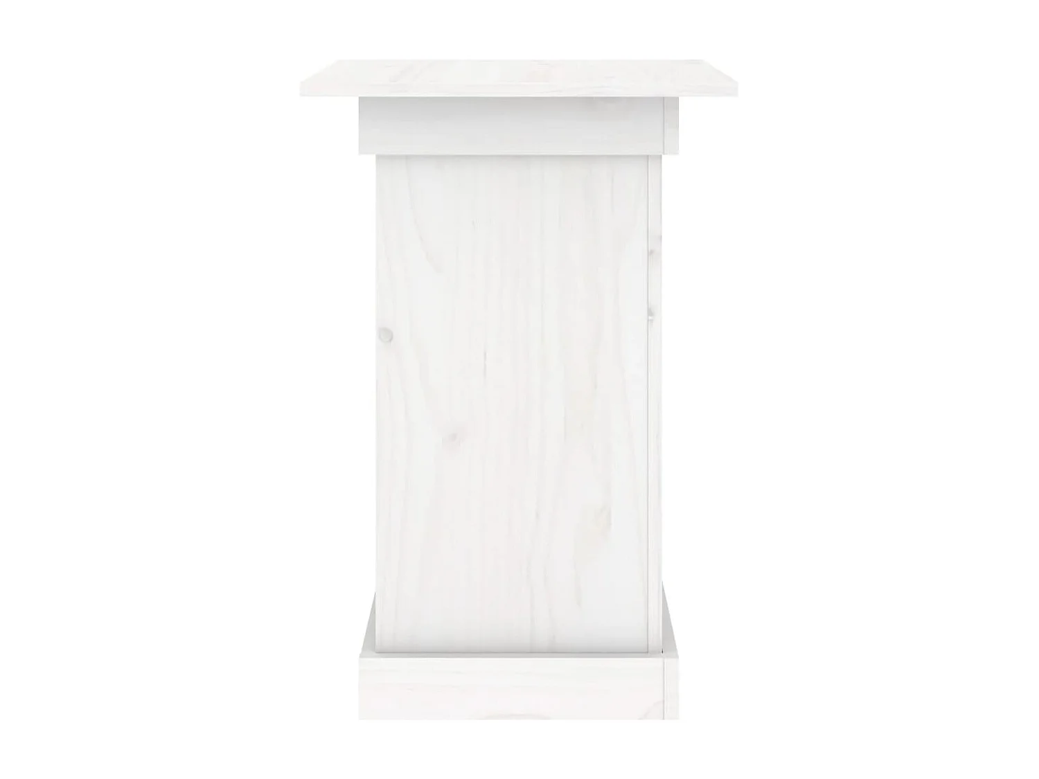 Jardinera Blanca 40x40x60 cm Madera maciza de pino