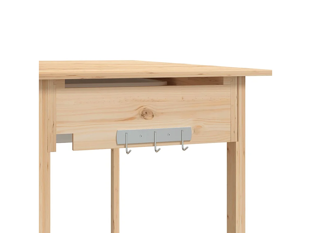 Table de rempotage et évier 147,5x44x139,5 cm bois massif sapin