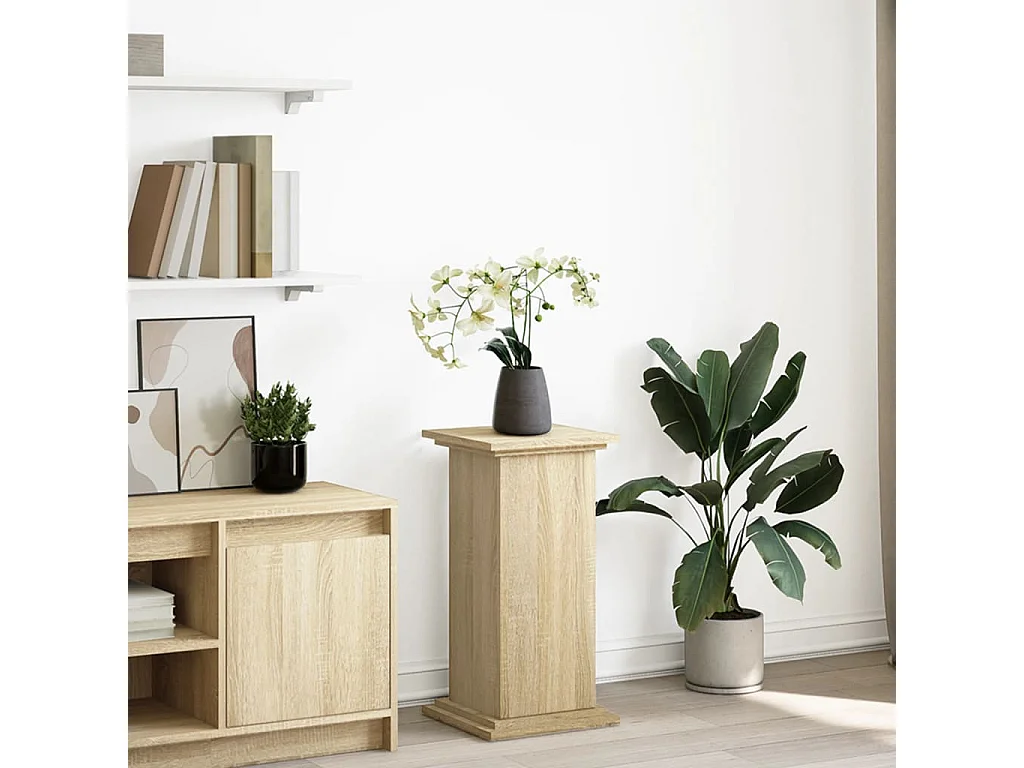 Piédestal avec rangement chêne sonoma bois d'ingénierie