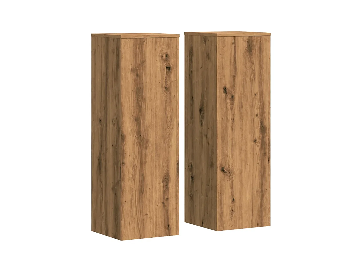 Portavasi 2 pezzi in legno di quercia lavorato