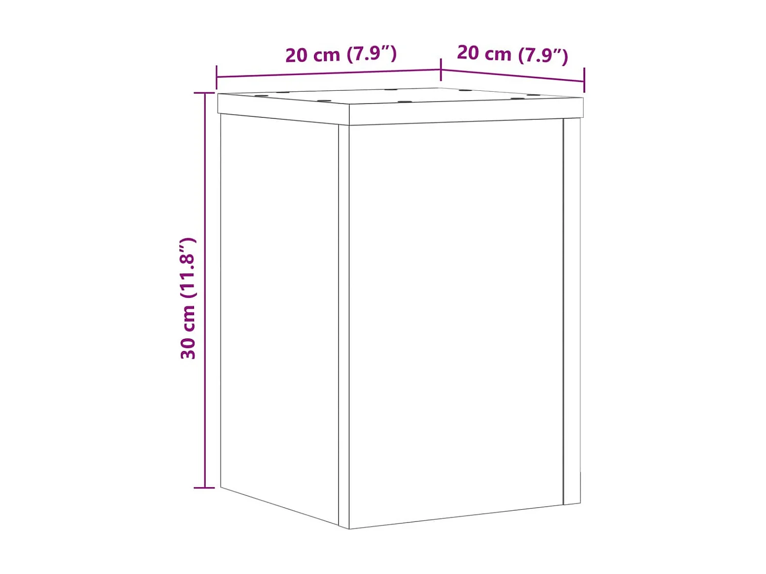 Supports pour plantes 2 pcs chêne sonoma bois d'ingénierie