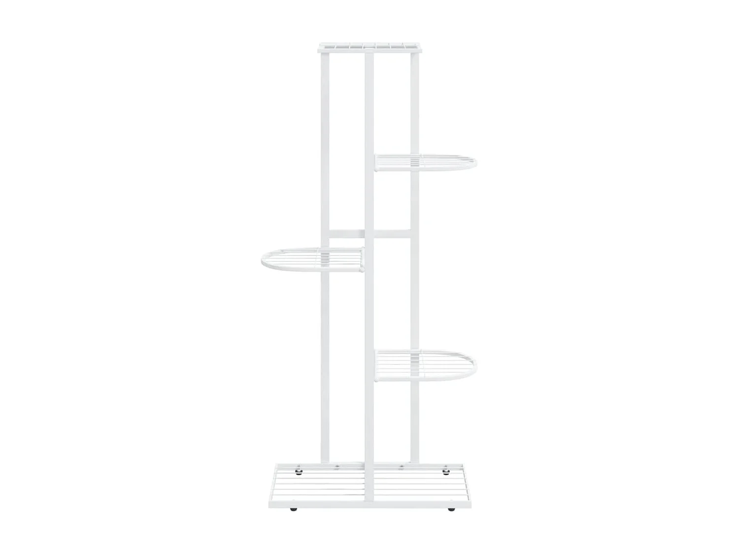 Support pour plantes 5 niveaux 43x22x98 cm Blanc Métal
