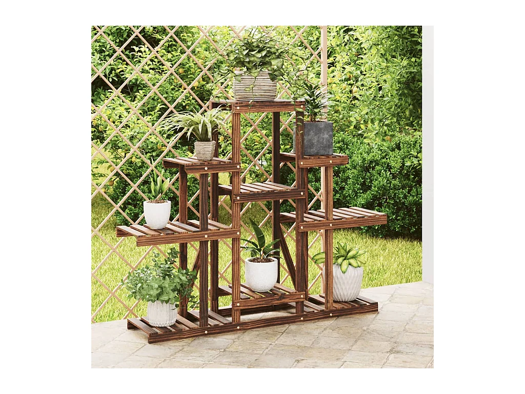 Soporte para flores 110x25x96 cm madera maciza de abeto