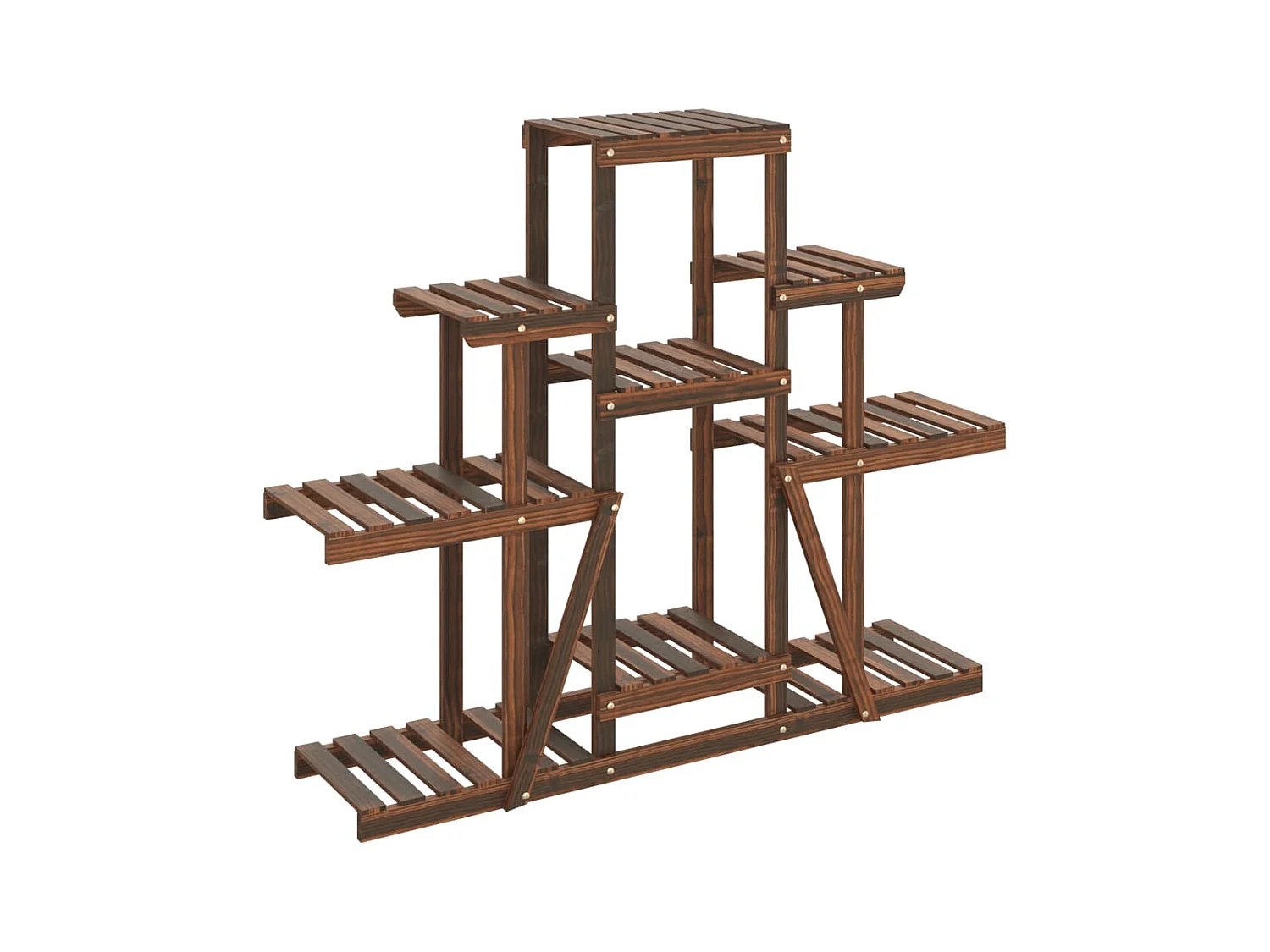 Soporte para flores 110x25x96 cm madera maciza de abeto