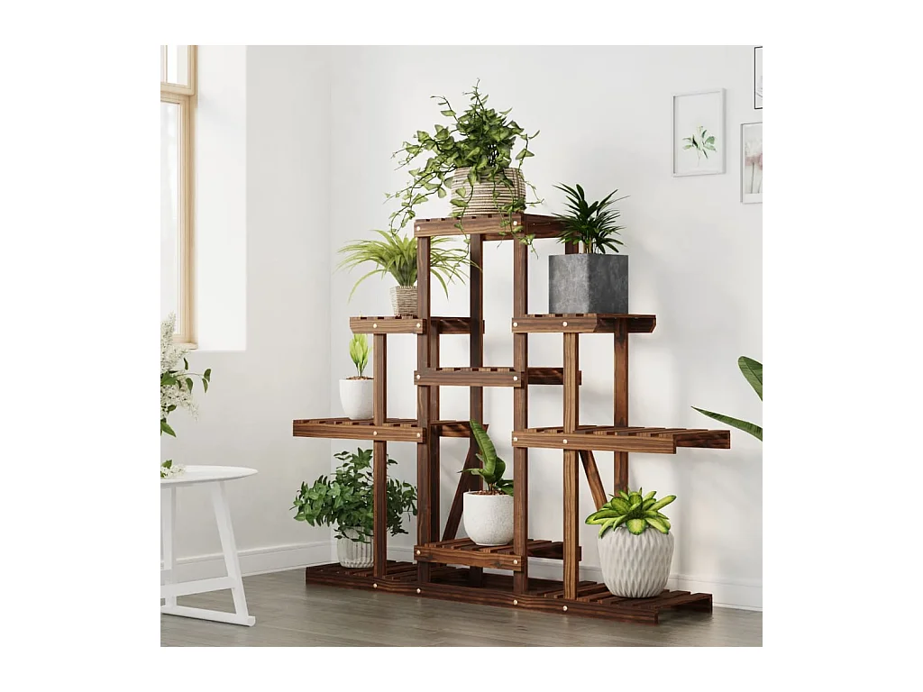 Soporte para flores 110x25x96 cm madera maciza de abeto