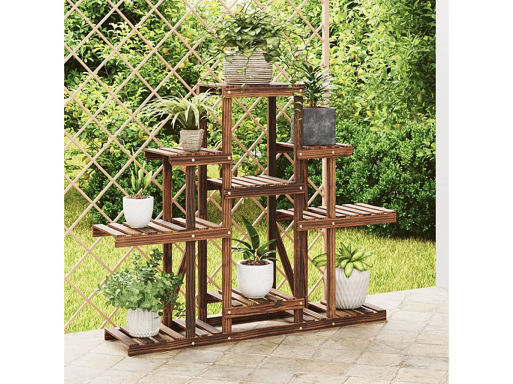 Soporte para flores 110x25x96 cm madera maciza de abeto