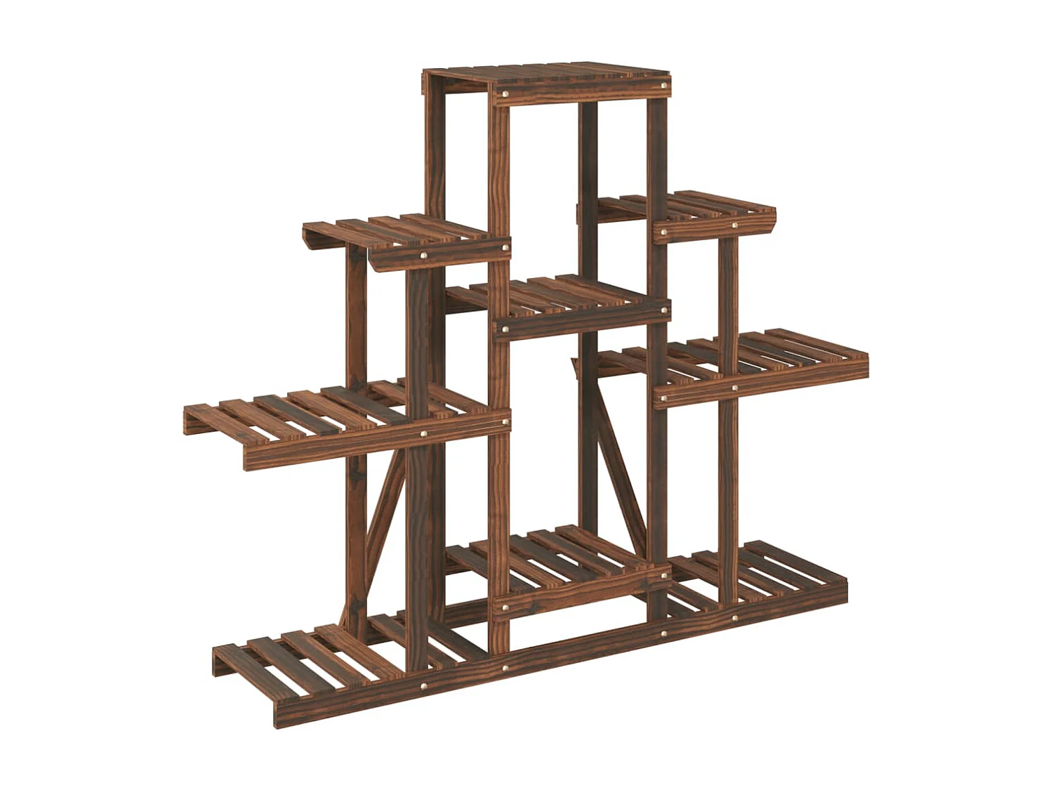 Soporte para flores 110x25x96 cm madera maciza de abeto