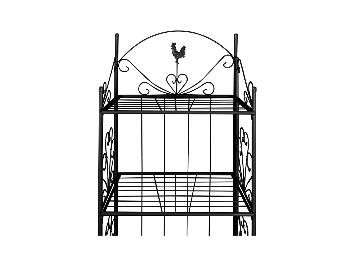 Support pour plantes Carré Noir