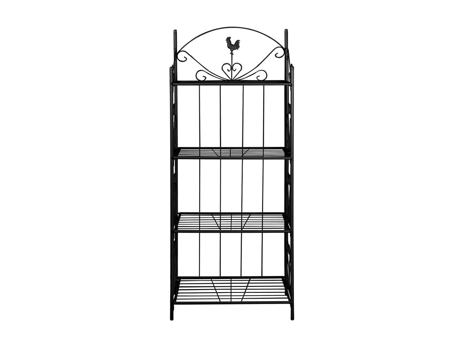 Soporte para plantas cuadrado negro