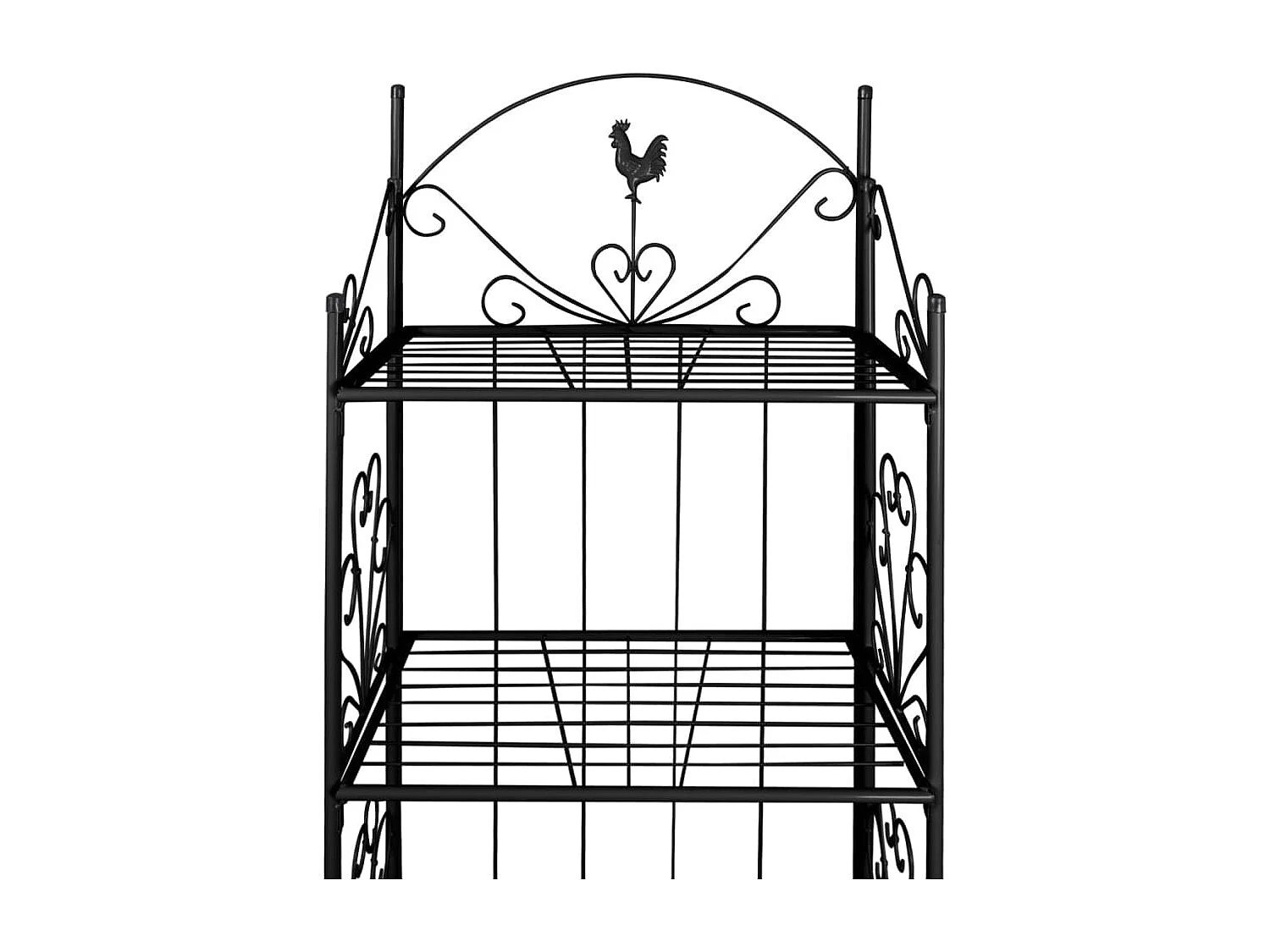 Soporte para plantas cuadrado negro