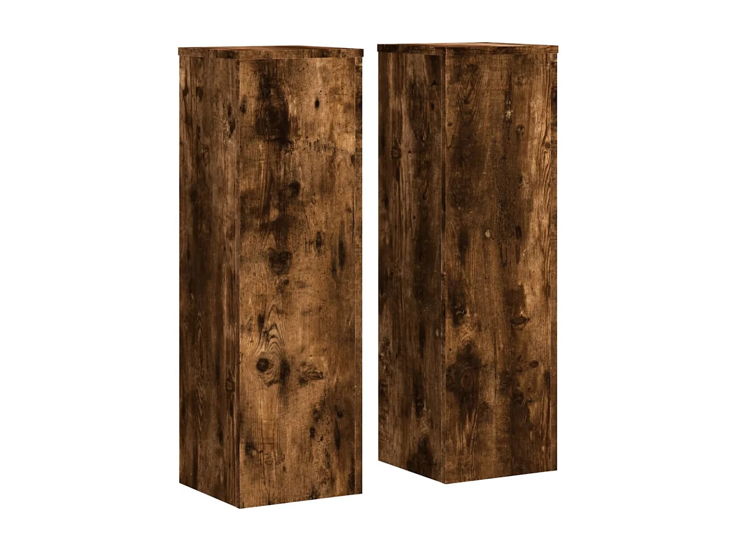 Supports pour plantes 2 pcs chêne fumé bois d'ingénierie