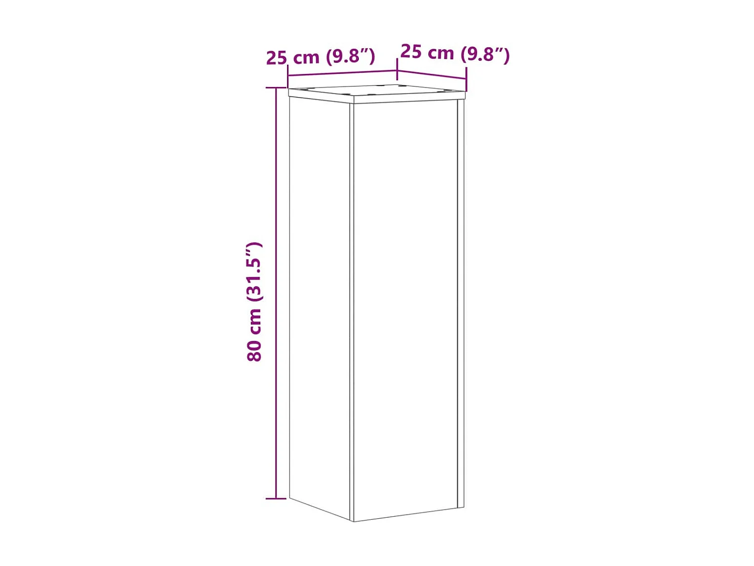 Supports pour plantes 2 pcs chêne fumé bois d'ingénierie