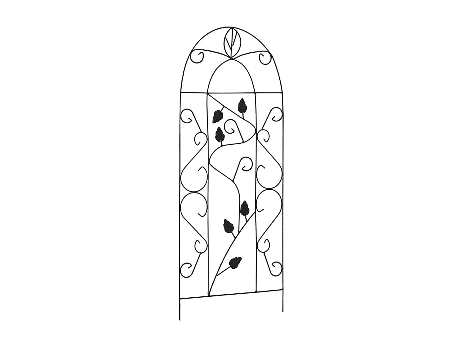 Soportes para plantas trepadoras 3 uds Negro 40x100 cm Hierro