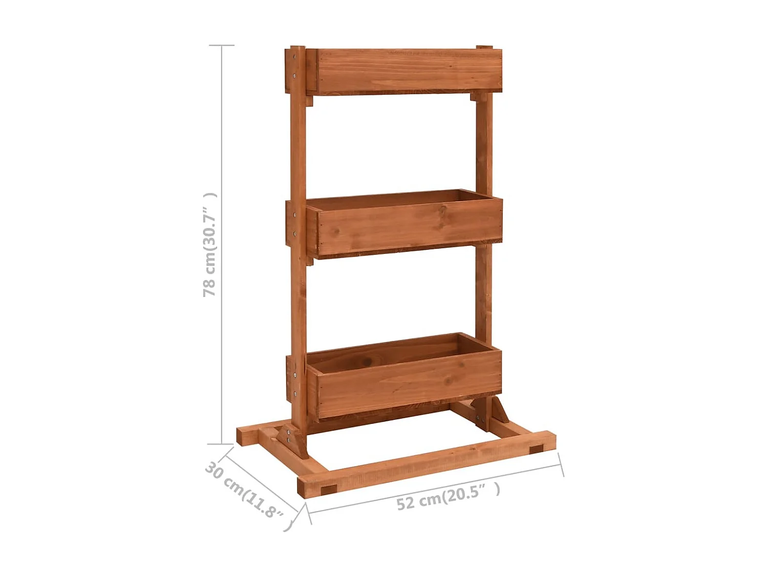 Jardinera 52x30x78 cm Madera de abeto