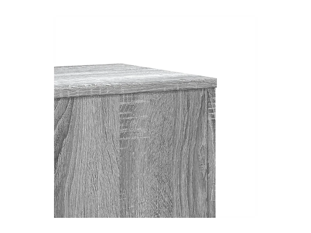 Support pour plantes sonoma gris 33x33x100 cm bois d'ingénierie