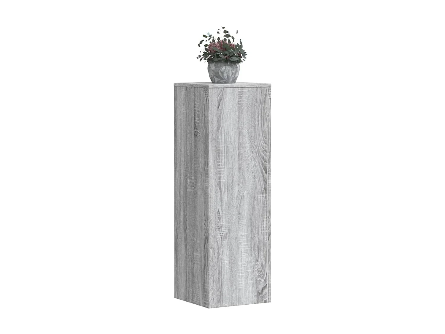 Support pour plantes sonoma gris 33x33x100 cm bois d'ingénierie