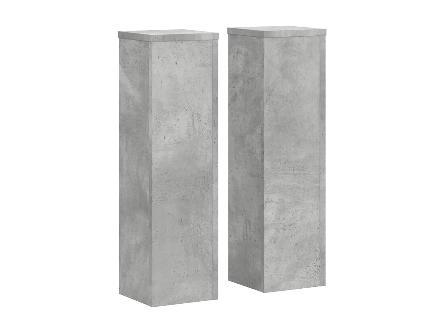 Soportes para plantas 2 piezas de madera de ingeniería de hormigón gris