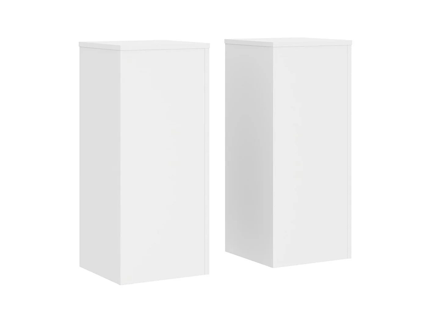 Plantenstandaards 2 stuks wit 30x30x70 cm bewerkt hout