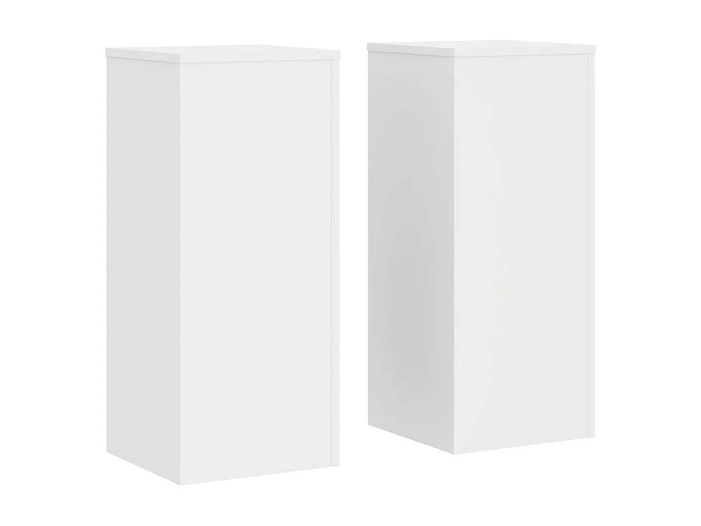 Plantenstandaards 2 stuks wit 30x30x70 cm bewerkt hout