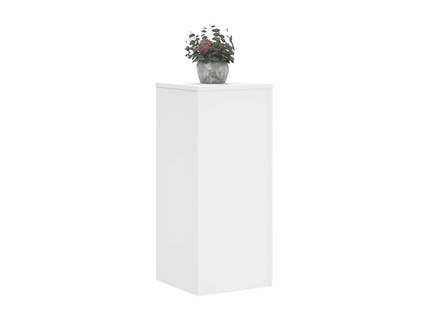 Plantenstandaards 2 stuks wit 30x30x70 cm bewerkt hout