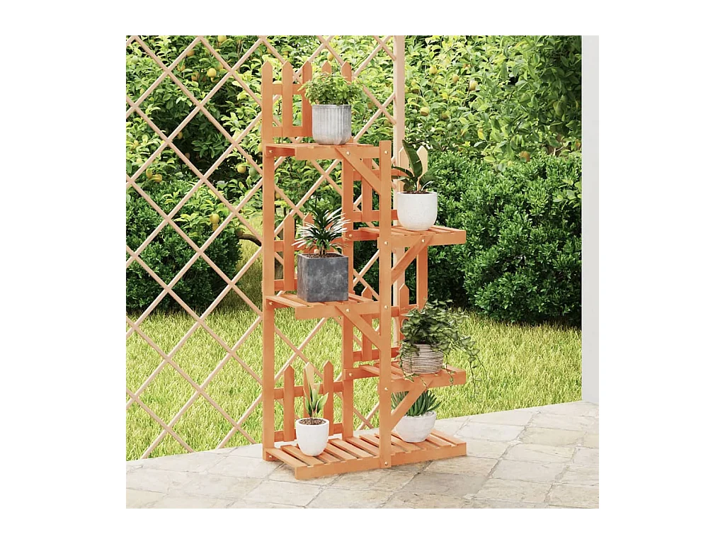 Bloemenstandaard 60x25x130 cm massief dennenhout