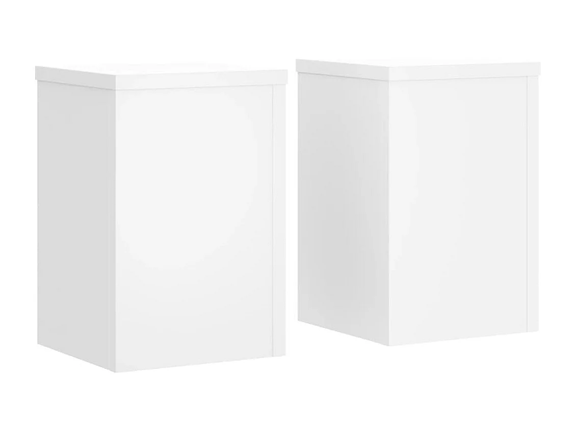 Supports pour plantes 2 pcs blanc 25x25x35 cm bois d'ingénierie