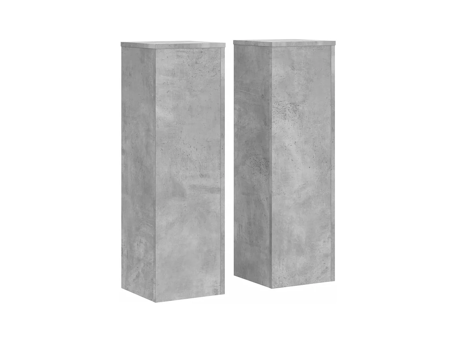 Supports pour plantes 2 pcs gris béton bois d'ingénierie