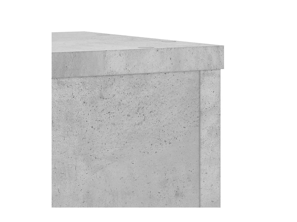 Supports pour plantes 2 pcs gris béton bois d'ingénierie