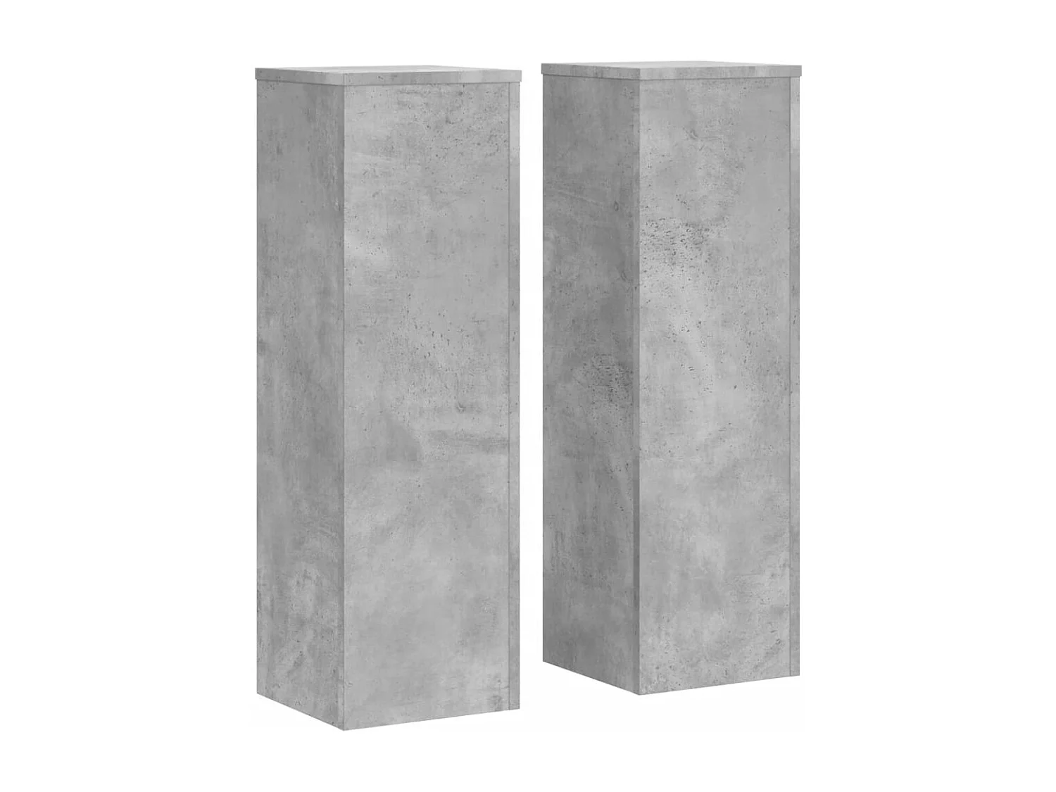 Supports pour plantes 2 pcs gris béton bois d'ingénierie
