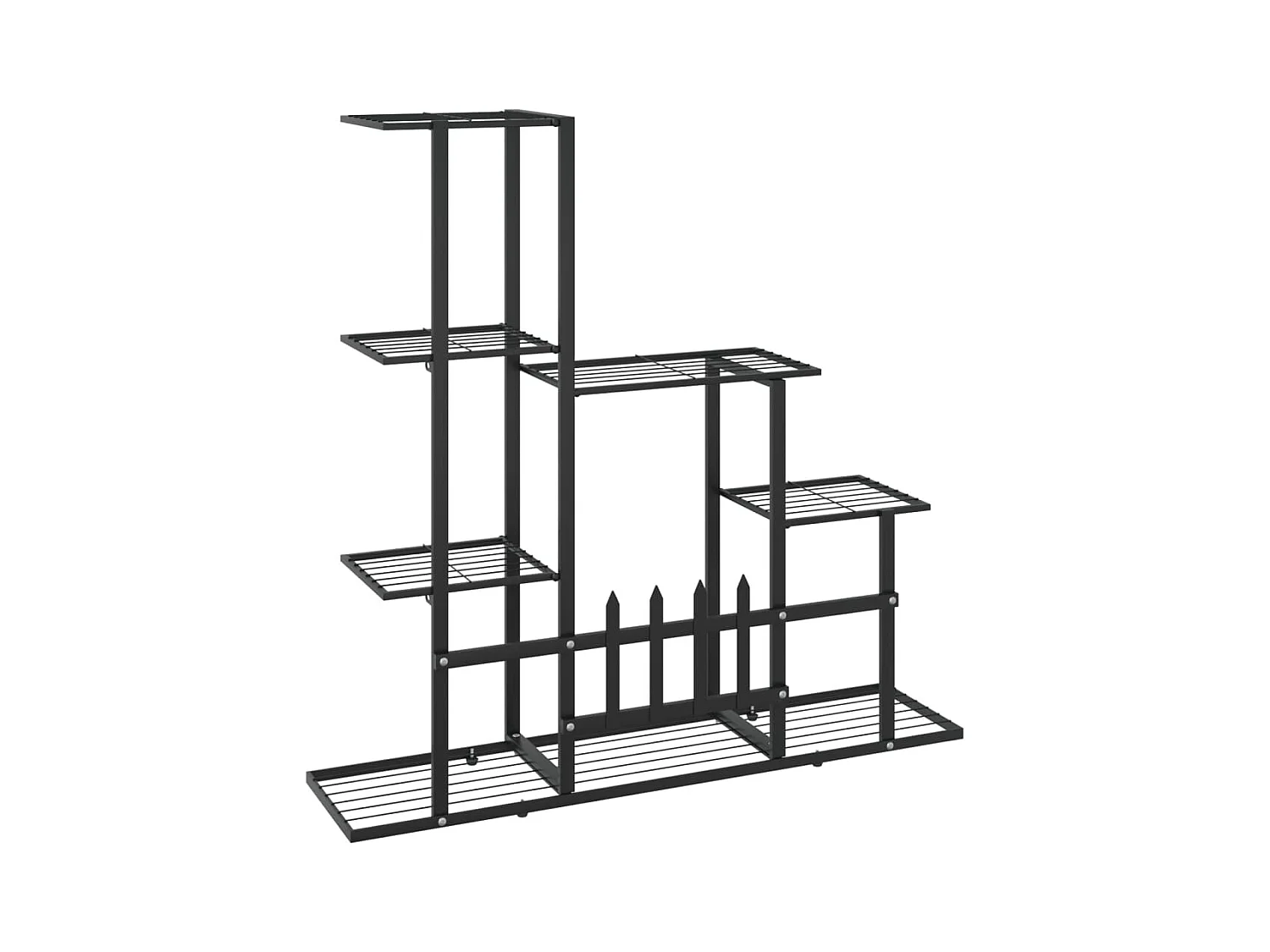 Soporte para plantas 94,5x25x88 cm Metal negro