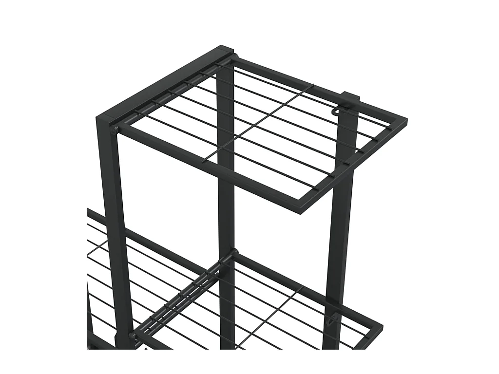Soporte para plantas 94,5x25x88 cm Metal negro