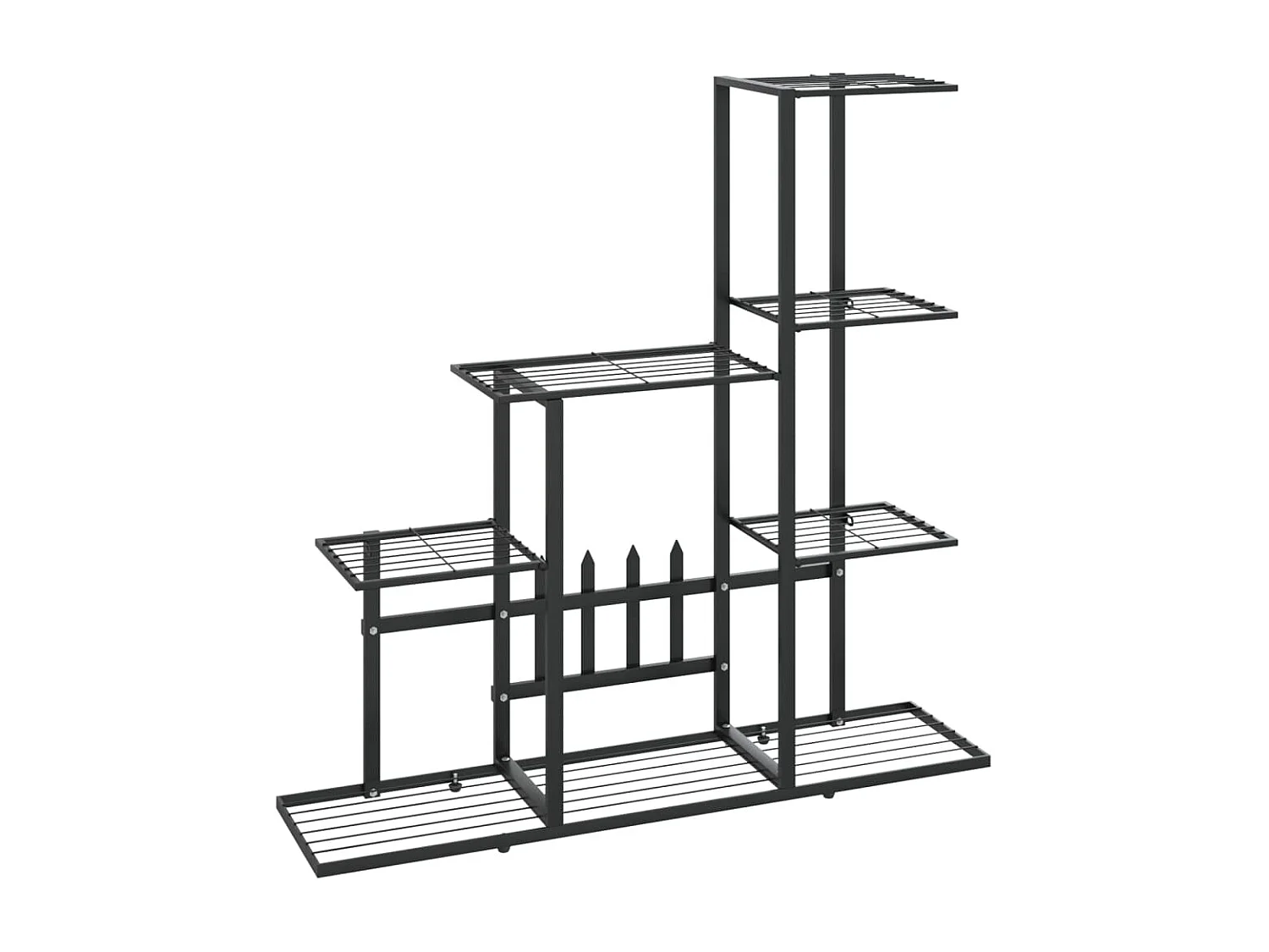 Support pour plantes 94,5x25x88 cm Noir Métal