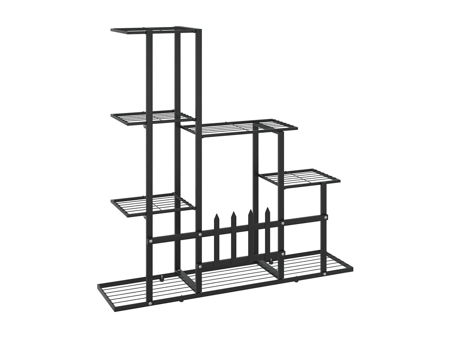 Support pour plantes 94,5x25x88 cm Noir Métal