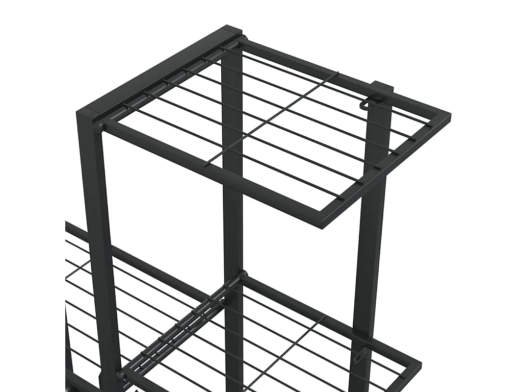 Support pour plantes 94,5x25x88 cm Noir Métal