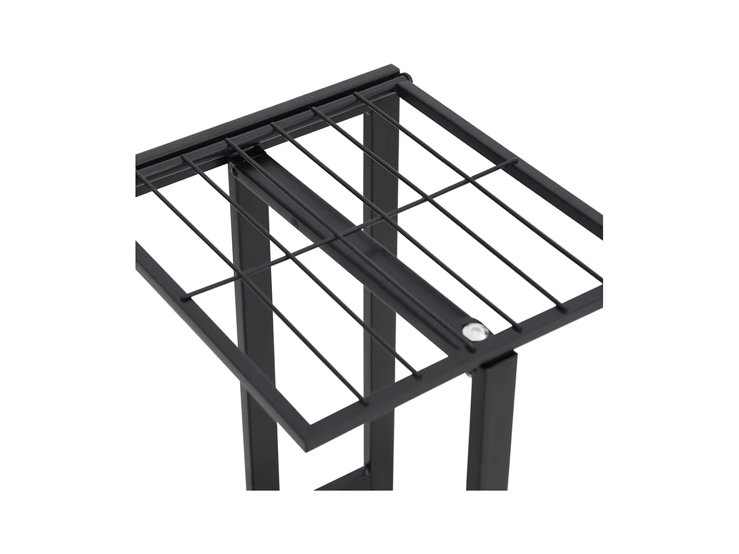 Supporto per piante a 4 ripiani 43x22x76 cm Metallo nero